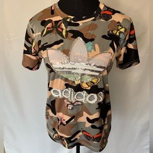 adidas Camouflage Butterfly Tee - Black, Brown, Tan